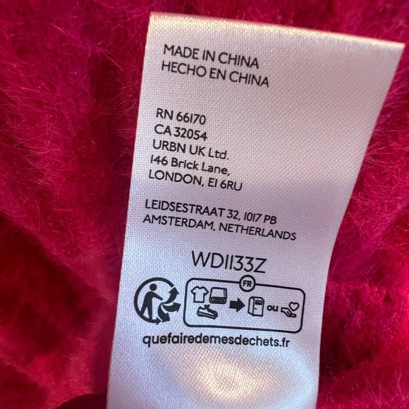 NWT new small Anthropologie flat white turtleneck sweater dress tunic pink - Picture 8 of 17